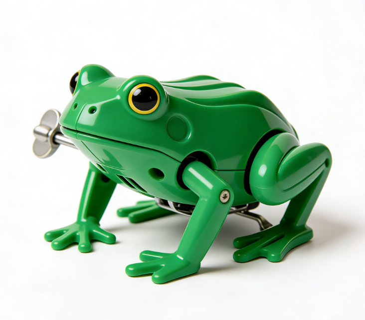 Wind-up frog toy